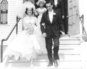 Old Wedding Photo Leaving Church