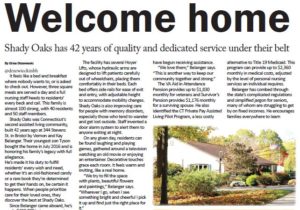 Shady Oaks Assisted Living in The Bristol Press