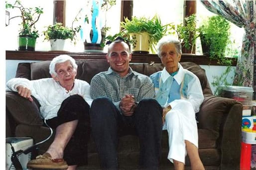 Tyson Francis Belanger with His Grandmothers