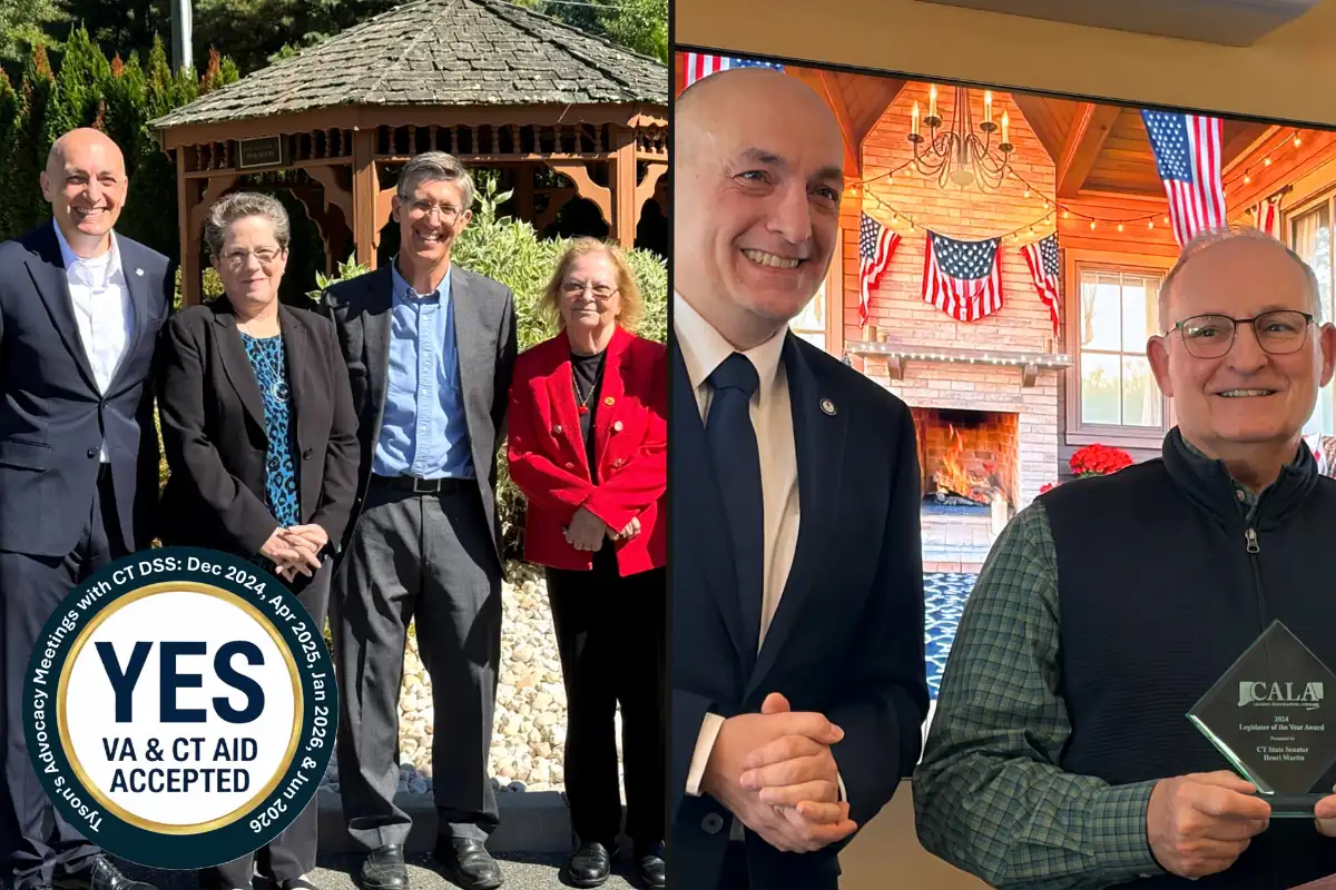 Tyson helps families with VA & CT Pilot Program aid. Shady Oaks is the only family/vet-owned CT assisted living.